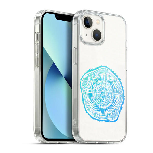 Cat Coquillette Nature Blue Paper Birch Soft Gel Case for Apple iPhone 13