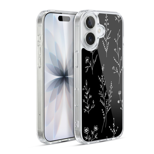 Anis Illustration Wildflowers Black Soft Gel Case for Apple iPhone 17