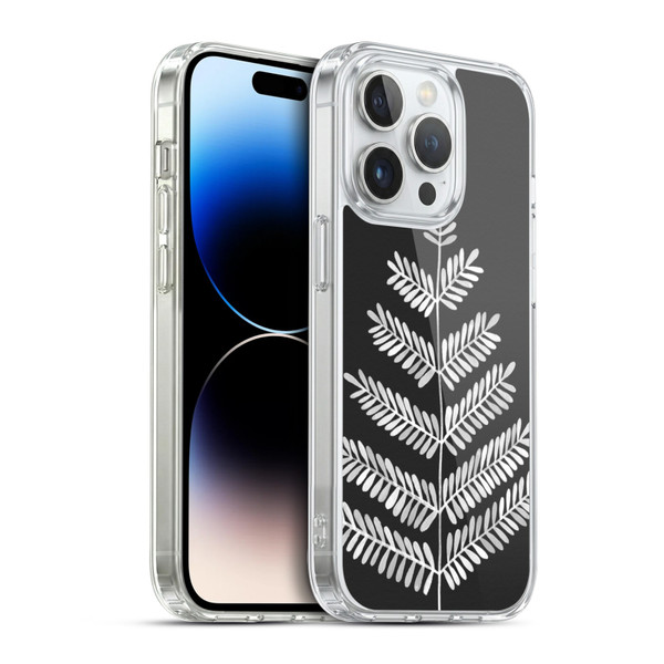 Cat Coquillette Nature Leaflets Black Soft Gel Case for Apple iPhone 14 Pro & MagSafe