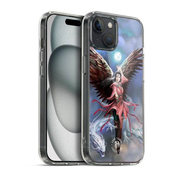 Anne Stokes Female Elementals Air Dragon Soft Gel Case for Apple iPhone 15 Plus & MagSafe