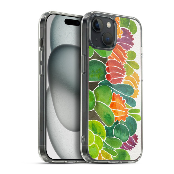 Cat Coquillette Nature Succulents Soft Gel Case for Apple iPhone 15 Plus & MagSafe