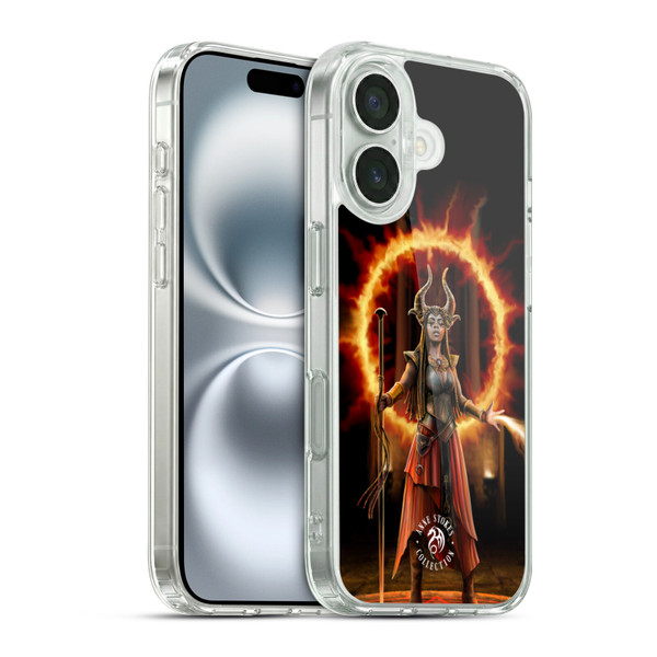 Anne Stokes Female Elementals Fire Soft Gel Case for Apple iPhone 16 & MagSafe
