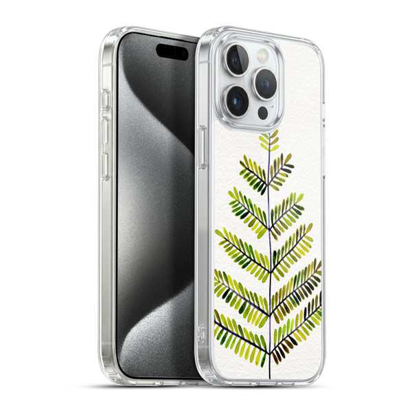 Cat Coquillette Nature Leaflets Green Soft Gel Case for Apple iPhone 15 Pro Max & MagSafe