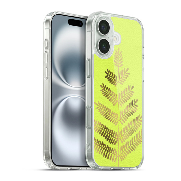 Cat Coquillette Nature Leaflets Yellow Soft Gel Case for Apple iPhone 16 Plus & MagSafe