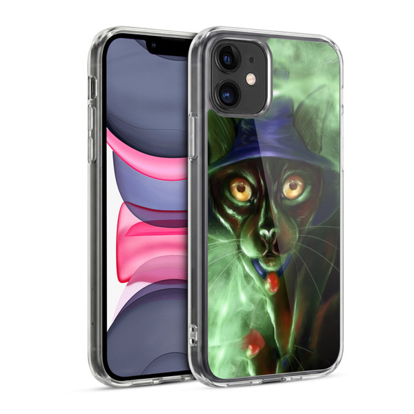 Ash Evans Black Cats Conjuring Magic Soft Gel Case for Apple iPhone 11