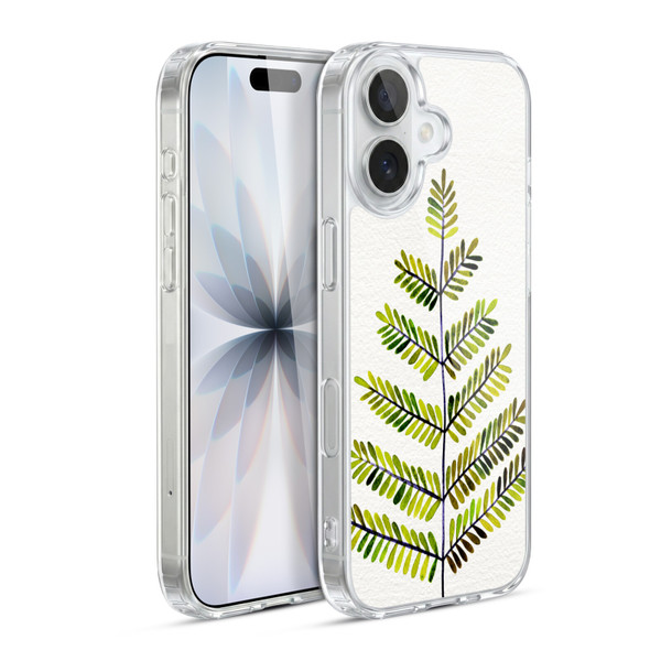 Cat Coquillette Nature Leaflets Green Soft Gel Case for Apple iPhone 17