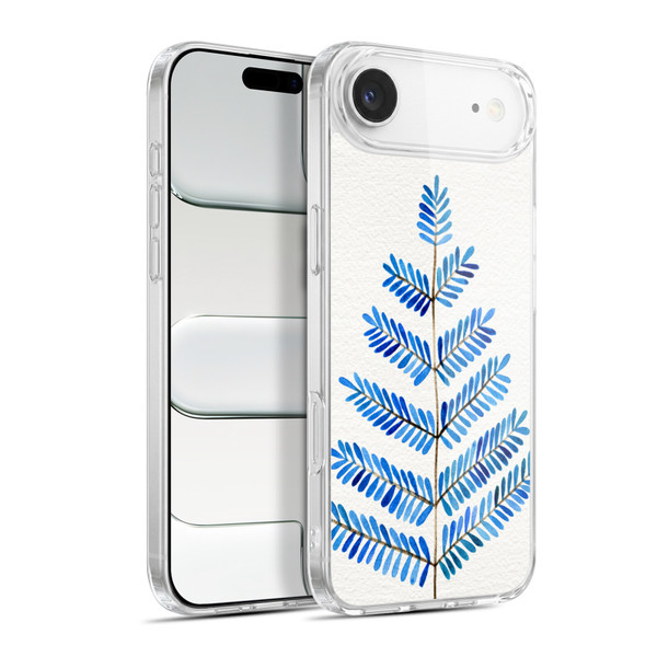 Cat Coquillette Nature Leaflets Blue Soft Gel Case for Apple iPhone 17 Air