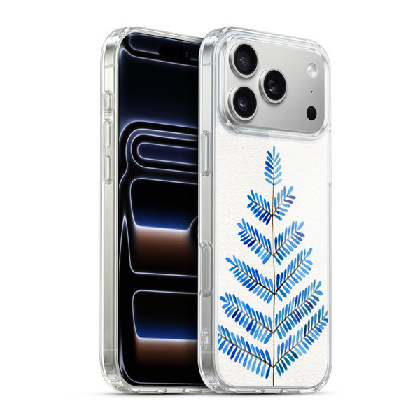 Cat Coquillette Nature Leaflets Blue Soft Gel Case for Apple iPhone 17 Pro Max