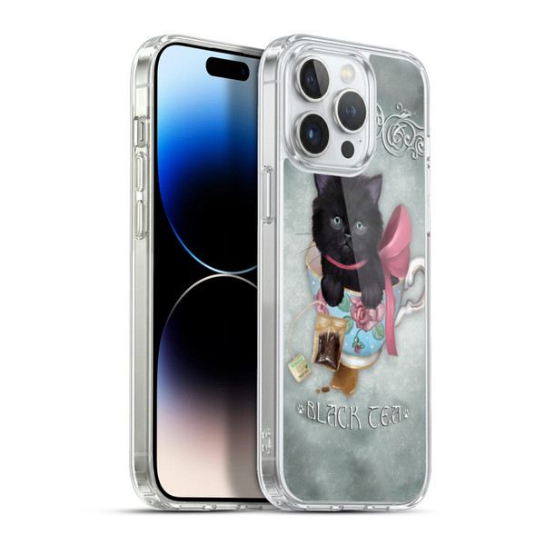 Ash Evans Black Cats Tea Soft Gel Case for Apple iPhone 13 Pro Max & MagSafe