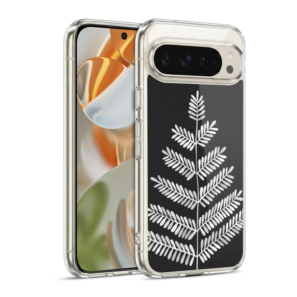 Cat Coquillette Nature Leaflets Black Soft Gel Case for Google Pixel 9 / Pixel 9 Pro