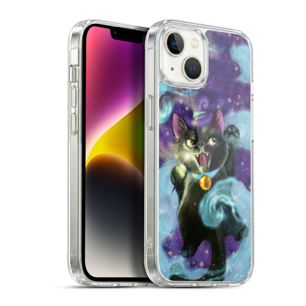 Ash Evans Black Cats Magic Witch Soft Gel Case for Apple iPhone 14 Plus & MagSafe
