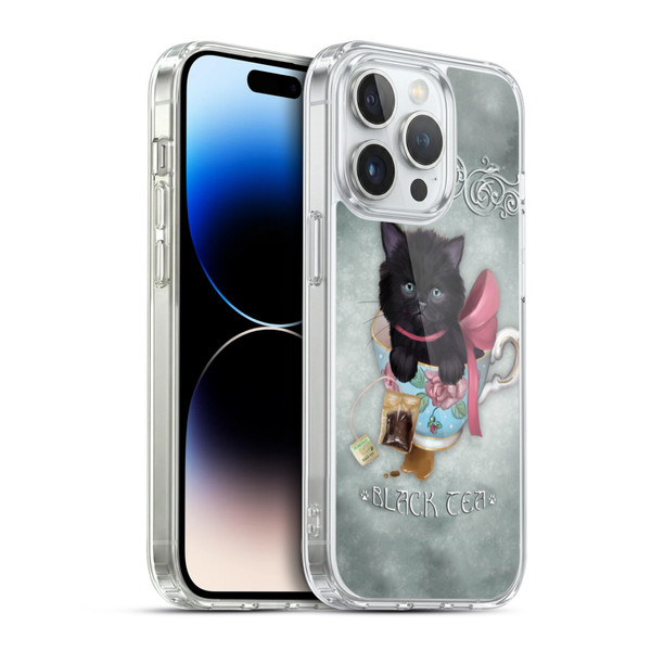 Ash Evans Black Cats Tea Soft Gel Case for Apple iPhone 14 Pro & MagSafe