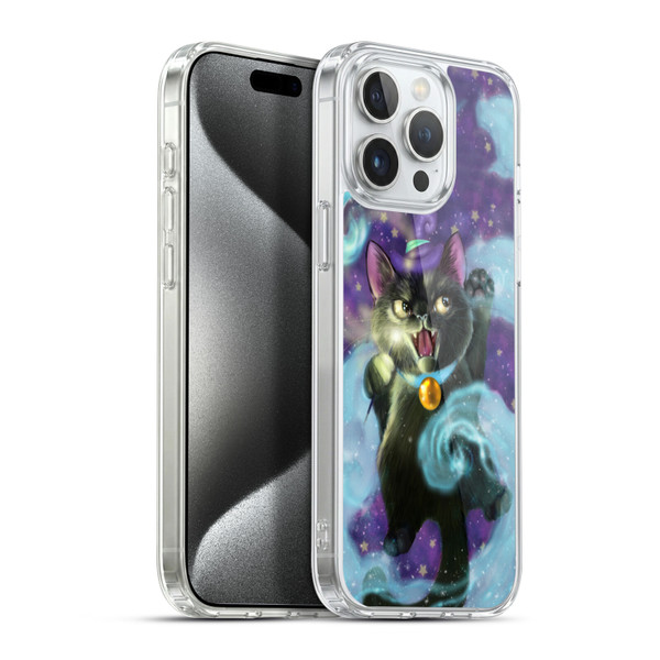 Ash Evans Black Cats Magic Witch Soft Gel Case for Apple iPhone 15 Pro Max & MagSafe