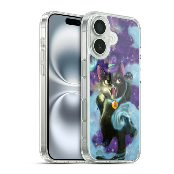 Ash Evans Black Cats Magic Witch Soft Gel Case for Apple iPhone 16 & MagSafe