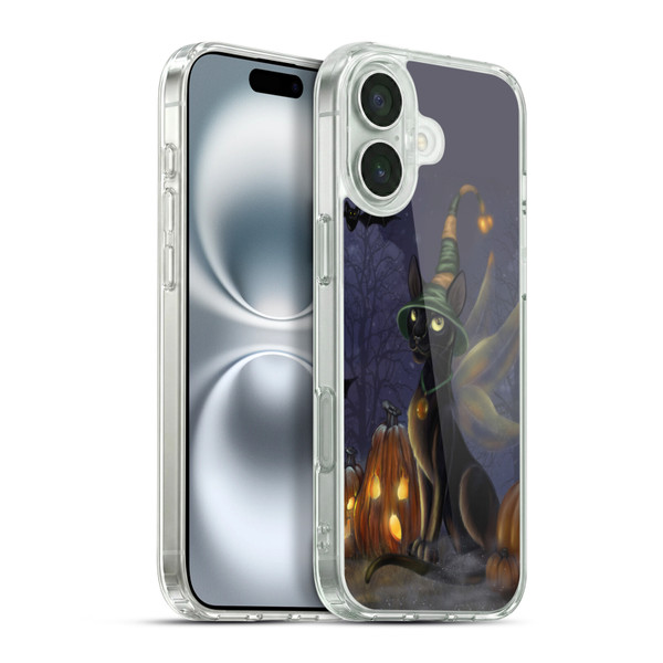 Ash Evans Black Cats The Witching Time Soft Gel Case for Apple iPhone 16 Plus & MagSafe