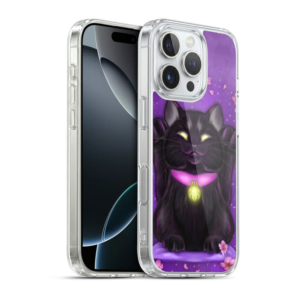 Ash Evans Black Cats Lucky Soft Gel Case for Apple iPhone 16 Pro & MagSafe