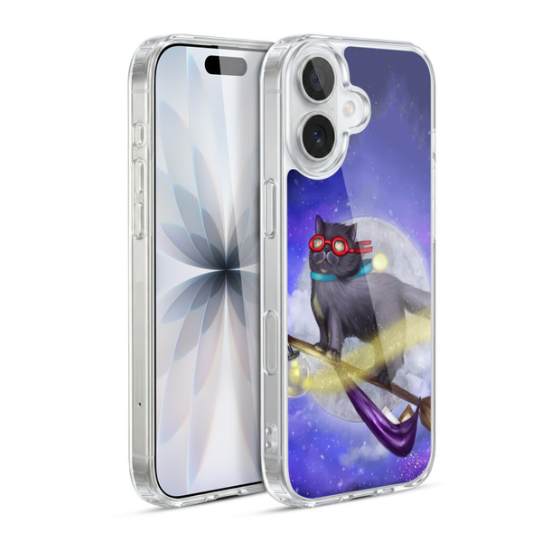 Ash Evans Black Cats Night Fly Soft Gel Case for Apple iPhone 17