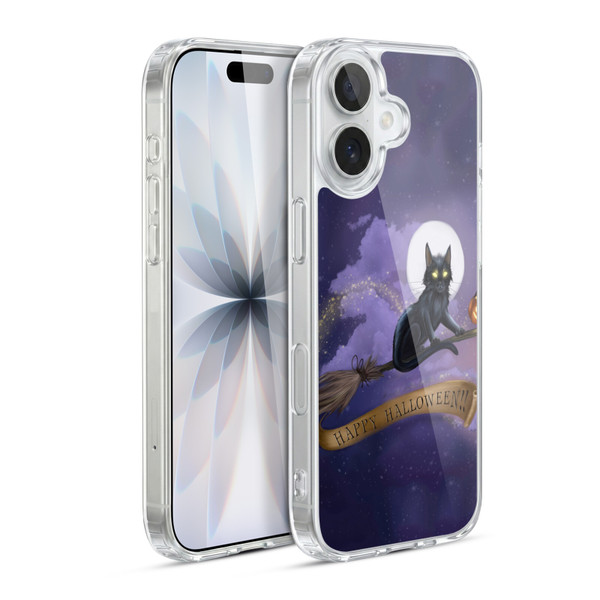 Ash Evans Black Cats Happy Halloween Soft Gel Case for Apple iPhone 17