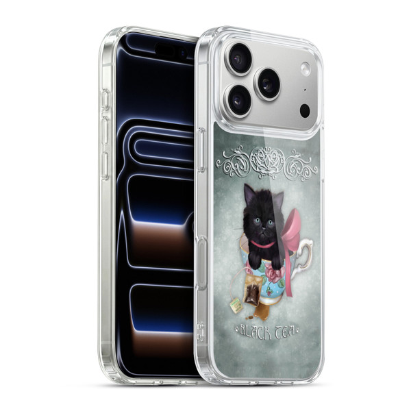 Ash Evans Black Cats Tea Soft Gel Case for Apple iPhone 17 Pro Max