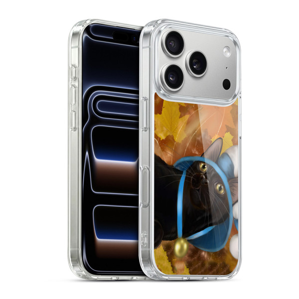 Ash Evans Black Cats Leaves Soft Gel Case for Apple iPhone 17 Pro