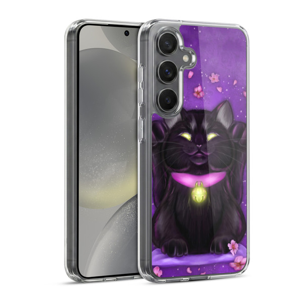 Ash Evans Black Cats Lucky Soft Gel Case for Samsung Galaxy S24 5G & MagSafe