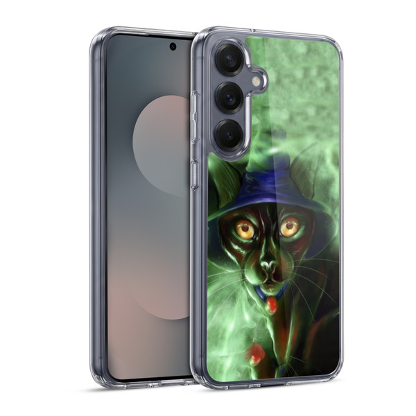 Ash Evans Black Cats Conjuring Magic Soft Gel Case for Samsung Galaxy S25 & MagSafe
