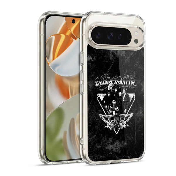Aerosmith Black And White World Tour Soft Gel Case for Google Pixel 9 / Pixel 9 Pro