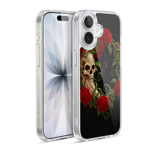 Christos Karapanos Horror Skeleton Moon Red Soft Gel Case for Apple iPhone 17