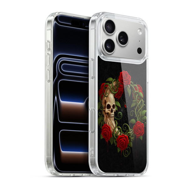Christos Karapanos Horror Skeleton Moon Red Soft Gel Case for Apple iPhone 17 Pro Max