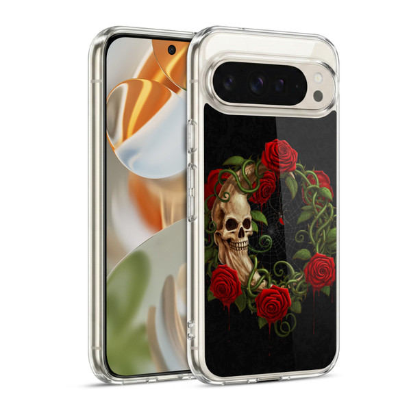 Christos Karapanos Horror Skeleton Moon Red Soft Gel Case for Google Pixel 9 / Pixel 9 Pro