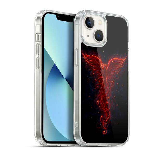 Christos Karapanos Phoenix 2 Red Soft Gel Case for Apple iPhone 13