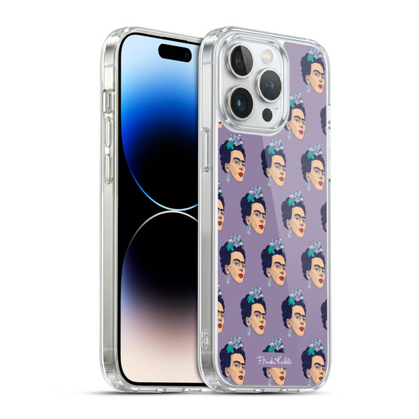 Frida Kahlo Sketch Pattern Soft Gel Case for Apple iPhone 14 Pro Max & MagSafe