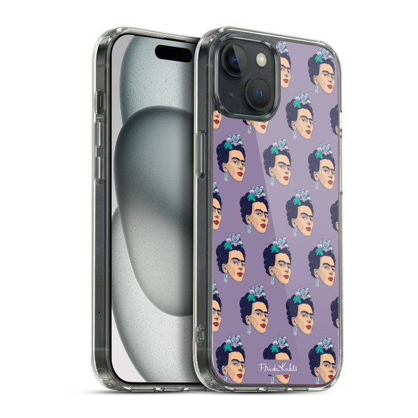 Frida Kahlo Sketch Pattern Soft Gel Case for Apple iPhone 15 Plus & MagSafe