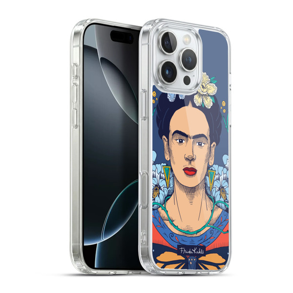 Frida Kahlo Sketch Floral Soft Gel Case for Apple iPhone 16 Pro Max & MagSafe