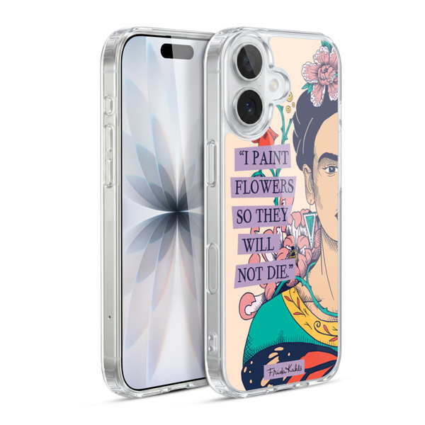 Frida Kahlo Sketch I Paint Flowers Soft Gel Case for Apple iPhone 17