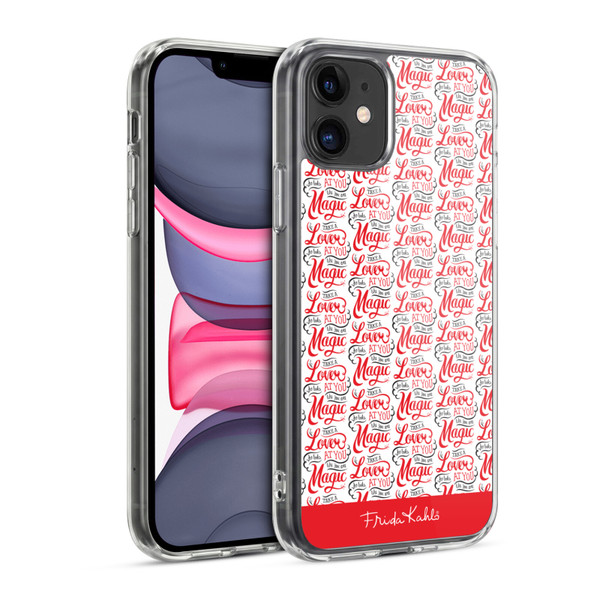 Frida Kahlo Typography Lover Red Soft Gel Case for Apple iPhone 11
