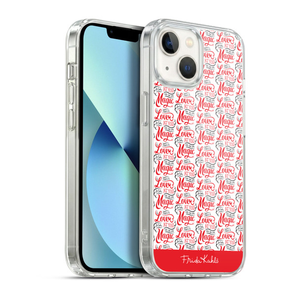 Frida Kahlo Typography Lover Red Soft Gel Case for Apple iPhone 13