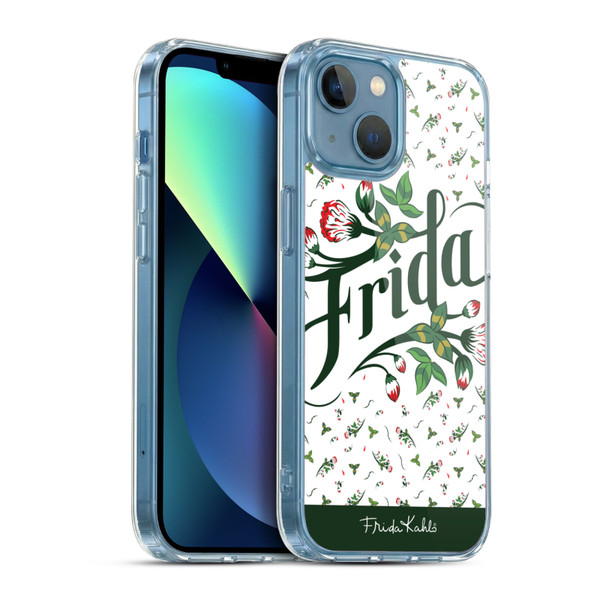 Frida Kahlo Typography Floral Soft Gel Case for Apple iPhone 13 Mini & MagSafe