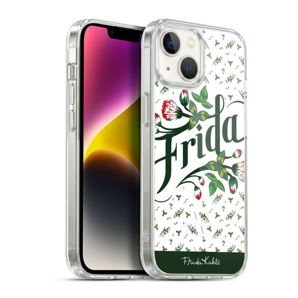 Frida Kahlo Typography Floral Soft Gel Case for Apple iPhone 14