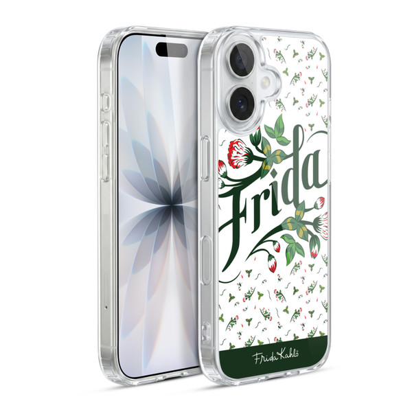 Frida Kahlo Typography Floral Soft Gel Case for Apple iPhone 17