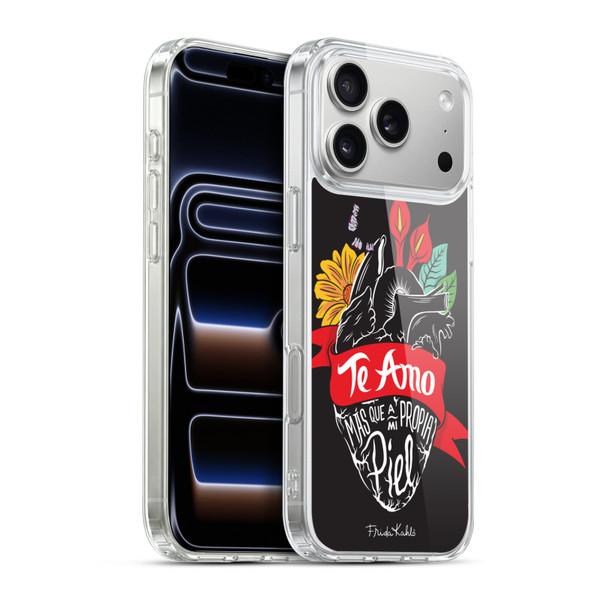 Frida Kahlo Typography Heart Soft Gel Case for Apple iPhone 17 Pro Max