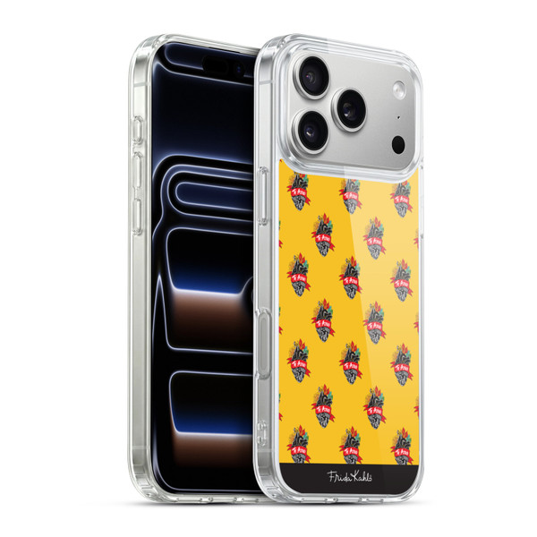 Frida Kahlo Typography Heart Pattern Soft Gel Case for Apple iPhone 17 Pro Max