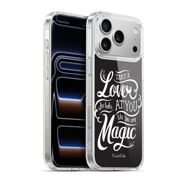 Frida Kahlo Typography Lover Black Soft Gel Case for Apple iPhone 17 Pro Max