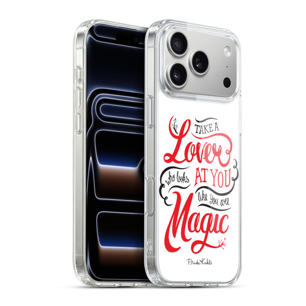 Frida Kahlo Typography Lover White Soft Gel Case for Apple iPhone 17 Pro Max