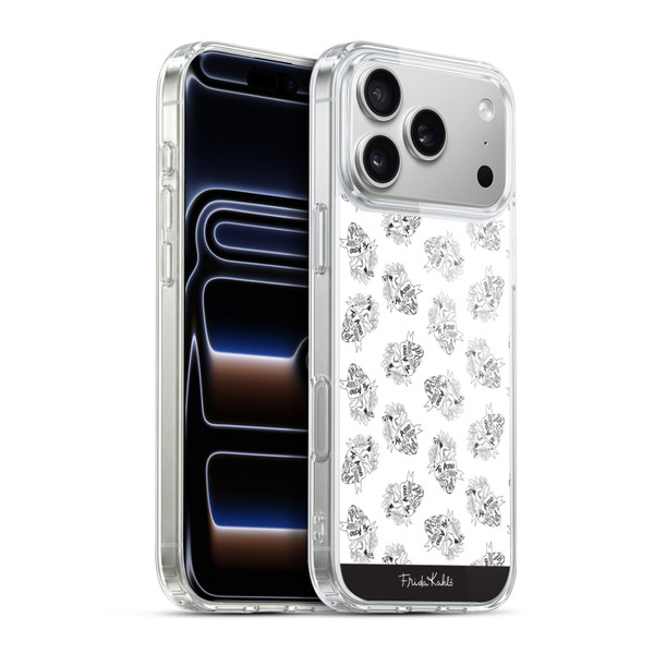 Frida Kahlo Typography White Heart Soft Gel Case for Apple iPhone 17 Pro Max