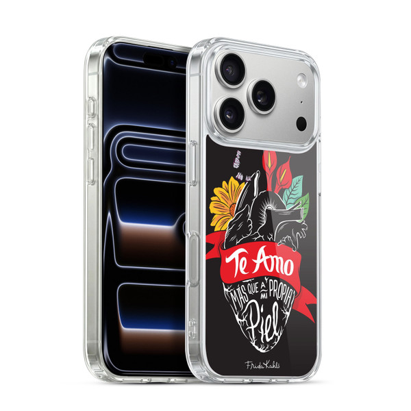 Frida Kahlo Typography Heart Soft Gel Case for Apple iPhone 17 Pro