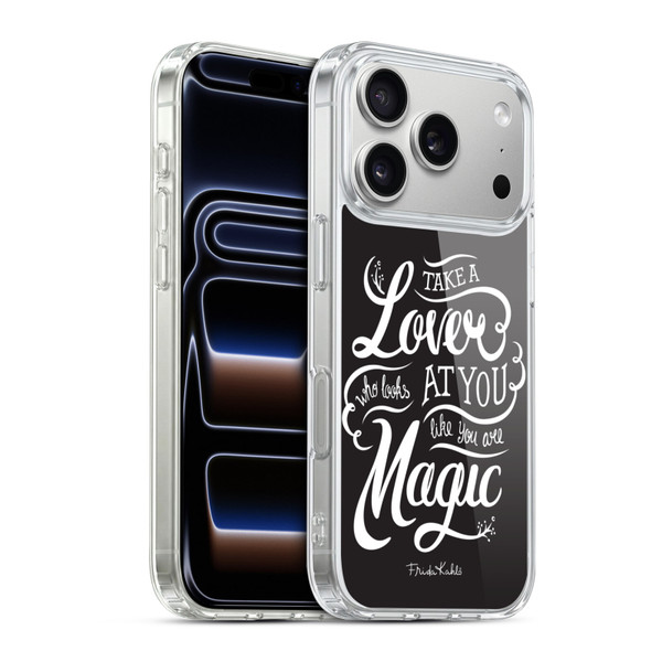 Frida Kahlo Typography Lover Black Soft Gel Case for Apple iPhone 17 Pro