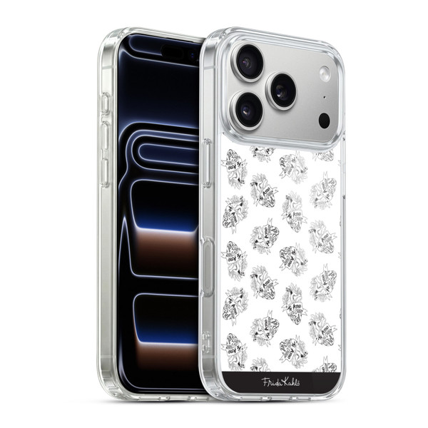 Frida Kahlo Typography White Heart Soft Gel Case for Apple iPhone 17 Pro