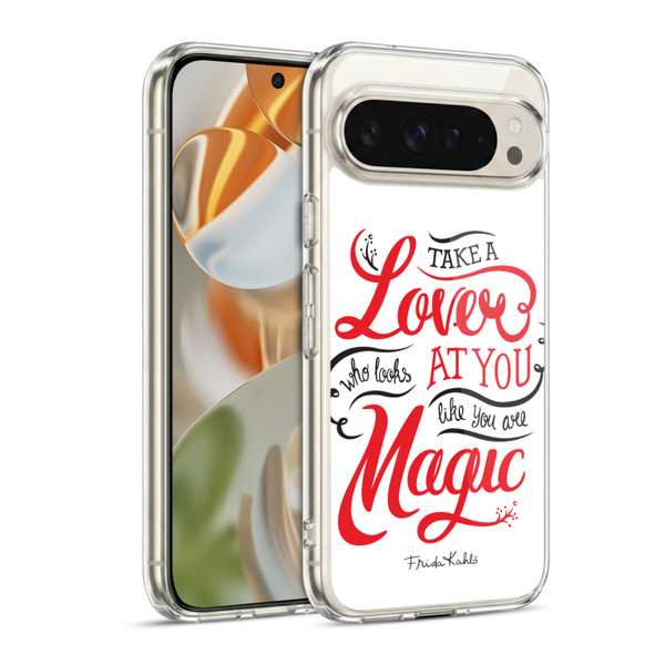 Frida Kahlo Typography Lover White Soft Gel Case for Google Pixel 9 / Pixel 9 Pro