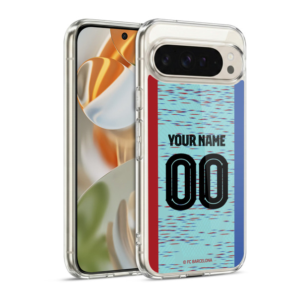 Custom Customised Personalised FC Barcelona 2023/24 Kit Third Soft Gel Case for Google Pixel 9 / Pixel 9 Pro